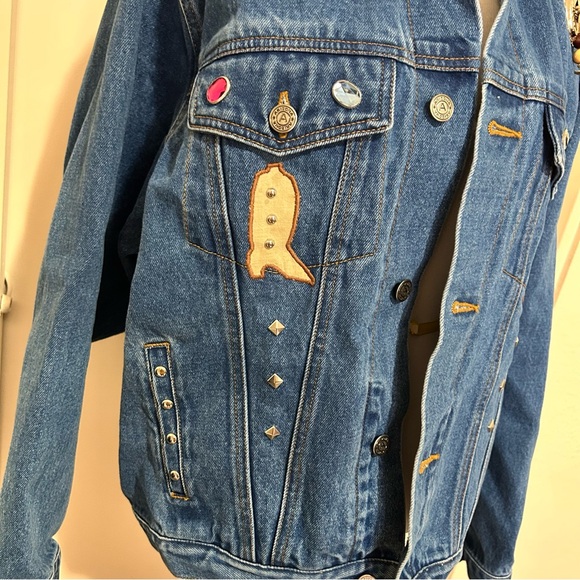 Arizona Jean company XL cowboy southwest embroidered jean jacket - Picture 6 of 9